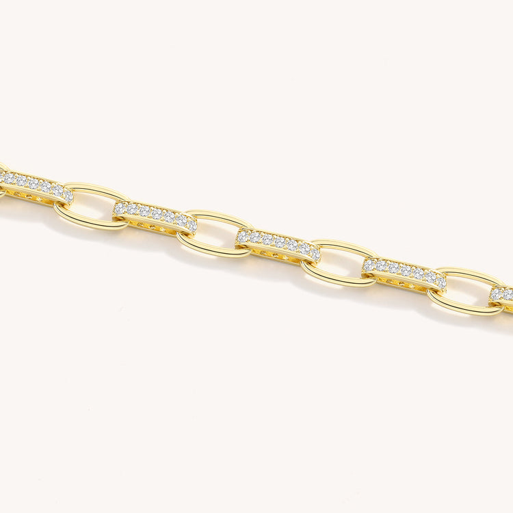 Interlinked Diamond Paperclip Bracelet — view 5