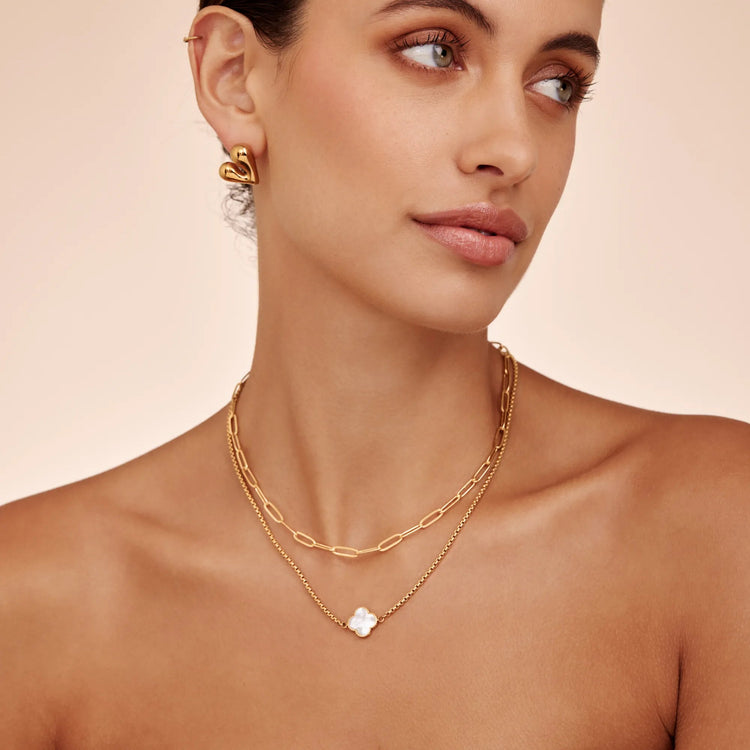 Pearl Clover Necklace — view 4