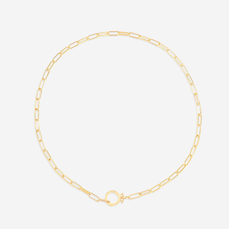 Paperclip Chain Necklace with Hinge Closure — view 10