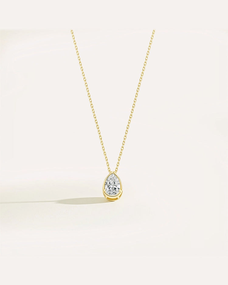 Diamond Teardrop Necklace by MATCHIN