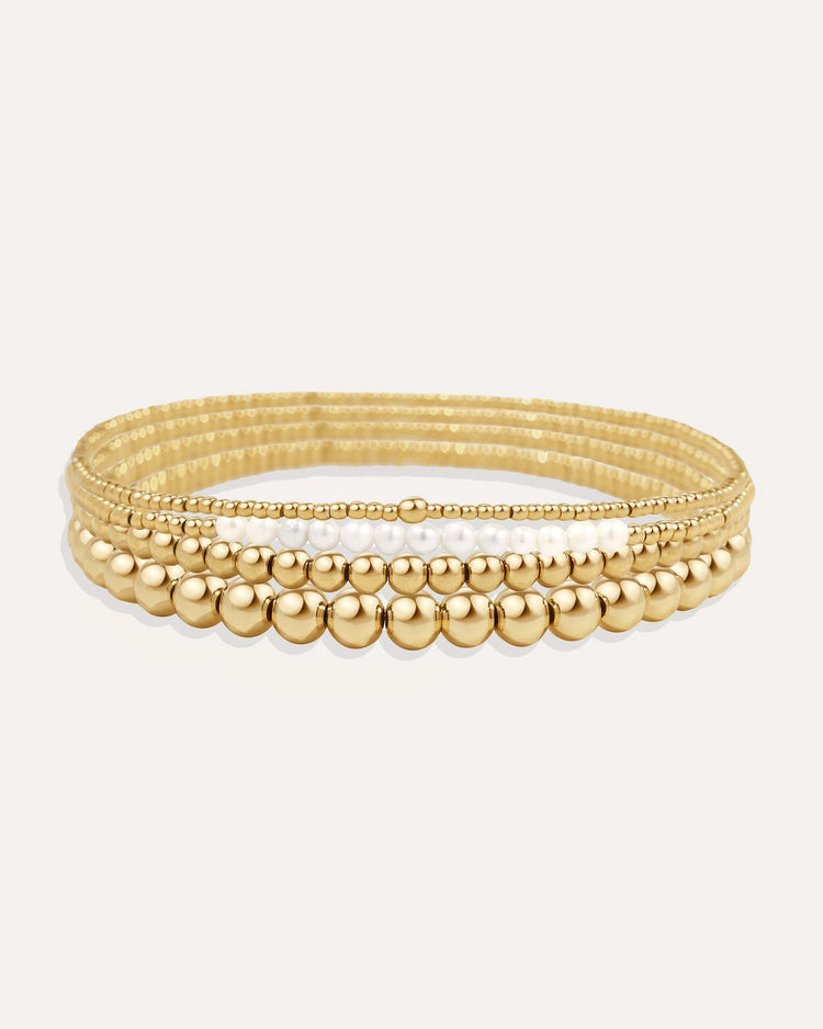 Everyday Pearl Bracelet Stacking Set — view 3