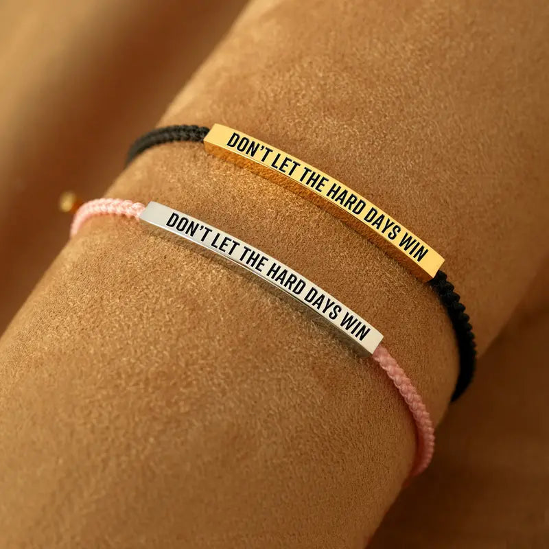 Two bracelets worn on the wrist