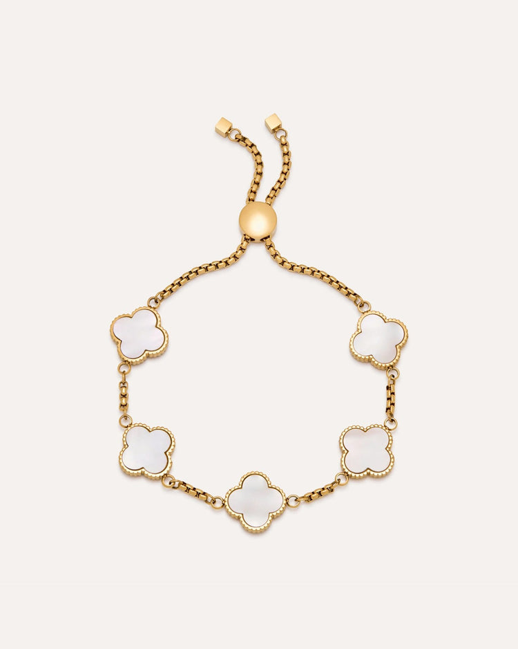 Mother Of Pearl Clover Bracelet by MATCHIN