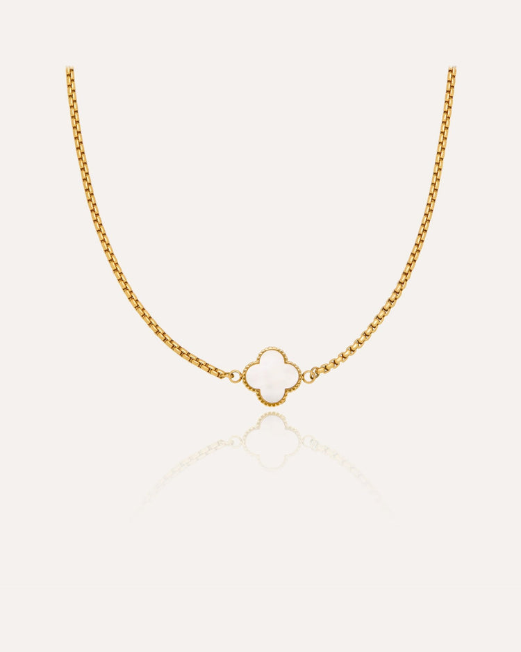 Pearl Clover Necklace by MATCHIN