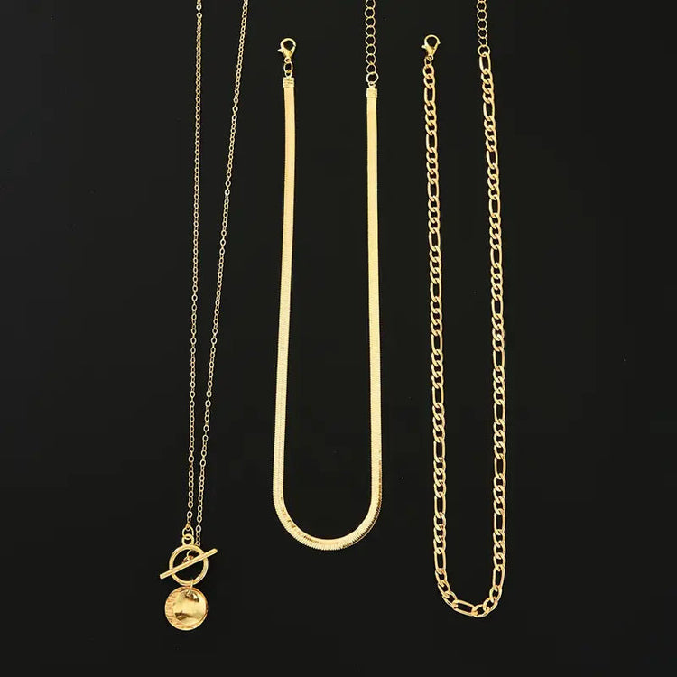 Savira Textured Coin Layered Necklace — view 7