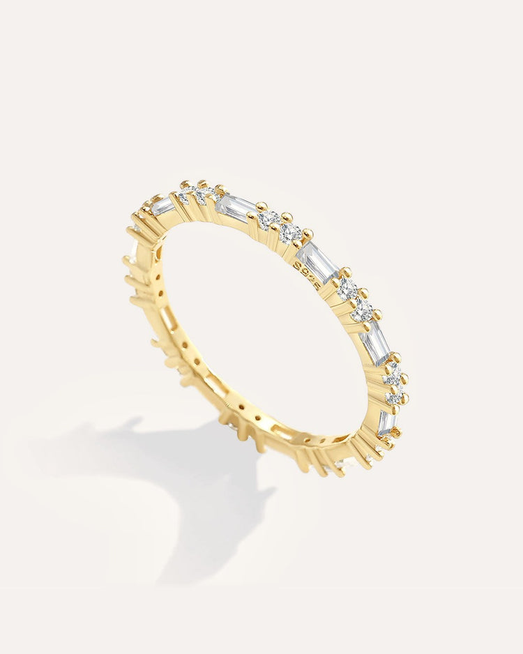 Baguette Gemstone Stacking Ring by MATCHIN
