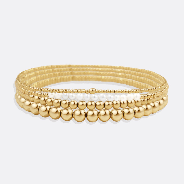 Everyday Pearl Bracelet Stacking Set — view 5