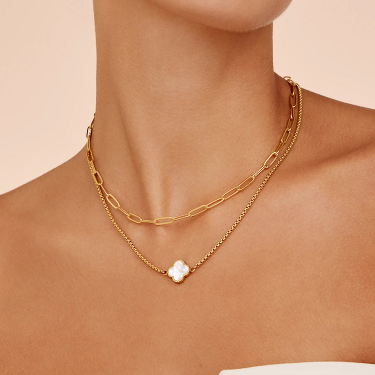 Pearl Clover Necklace — view 5