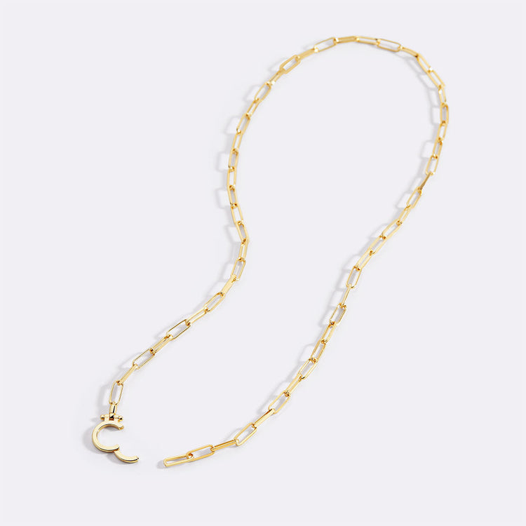 Paperclip Chain Necklace with Hinge Closure — view 11