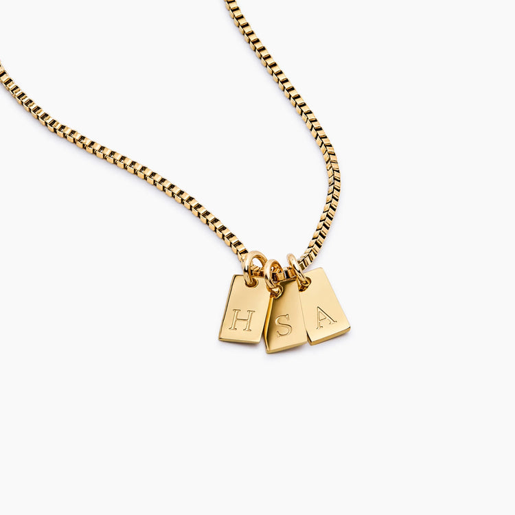 Tag Initial Necklace — view 4
