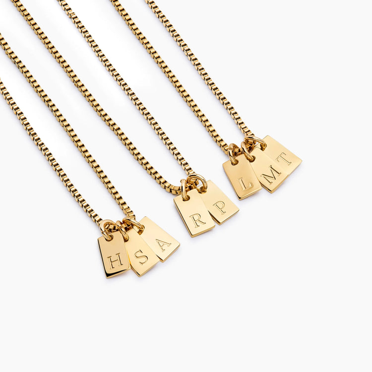 Tag Initial Necklace — view 6