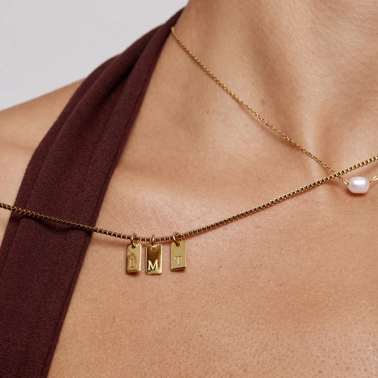 Tag Initial Necklace — view 7