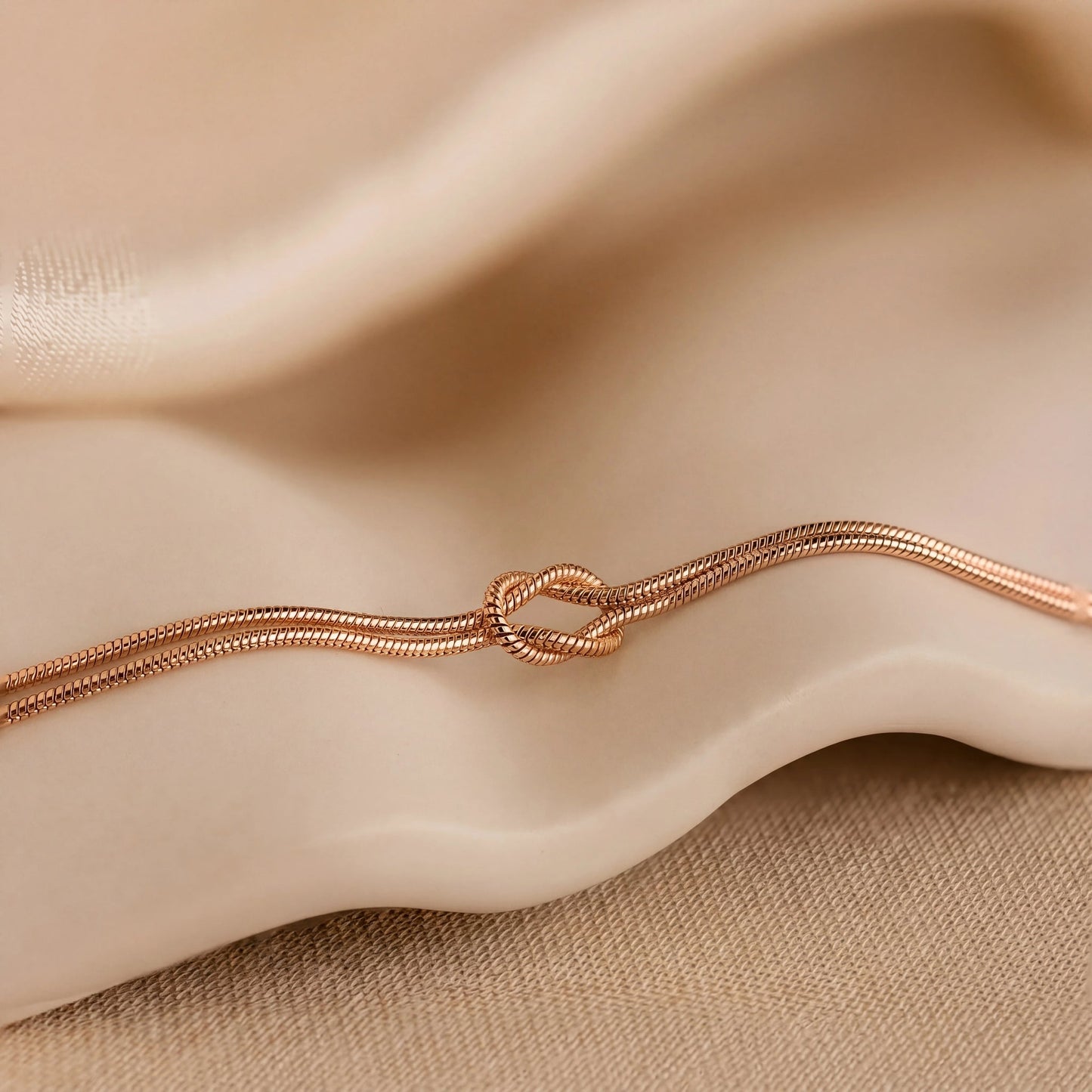 Forever Knot Bracelet in rose gold