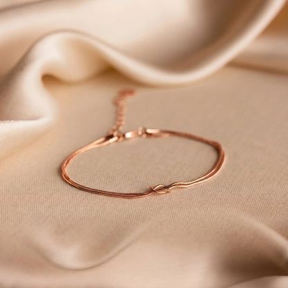 Forever Knot Bracelet in rose gold