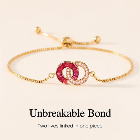 Personalized Linked Birthstone Bracelet