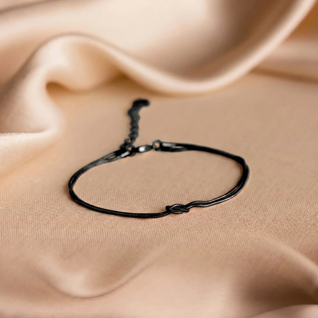 Forever Knot Bracelet in black