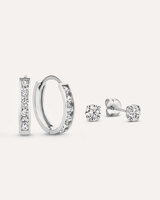 Dara Brillane Stone Earrings Set — view 3