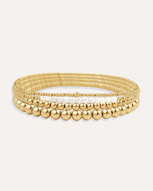 Everyday Pearl Bracelet Stacking Set — view 3