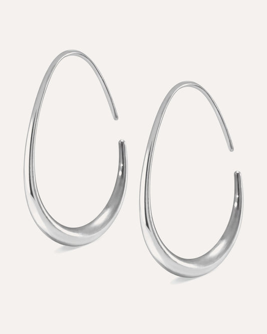 Fluid Hoop Earrings — view 3