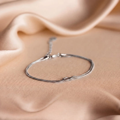 Forever Knot Bracelet in silver
