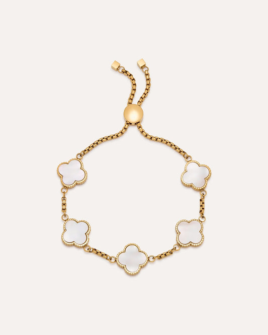 Mother Of Pearl Clover Bracelet by MATCHIN