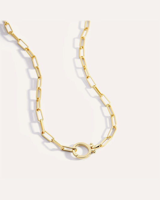 Paperclip Chain Necklace with Hinge Closure by MATCHIN