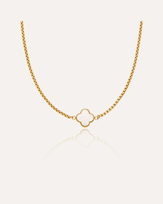 Pearl Clover Necklace by MATCHIN