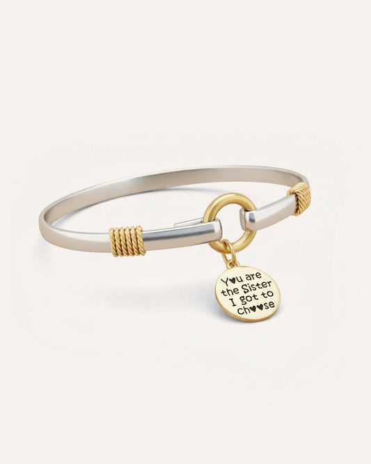 Sister I Got To Choose - Two-Tone Custom Charm Bracelet by MATCHIN